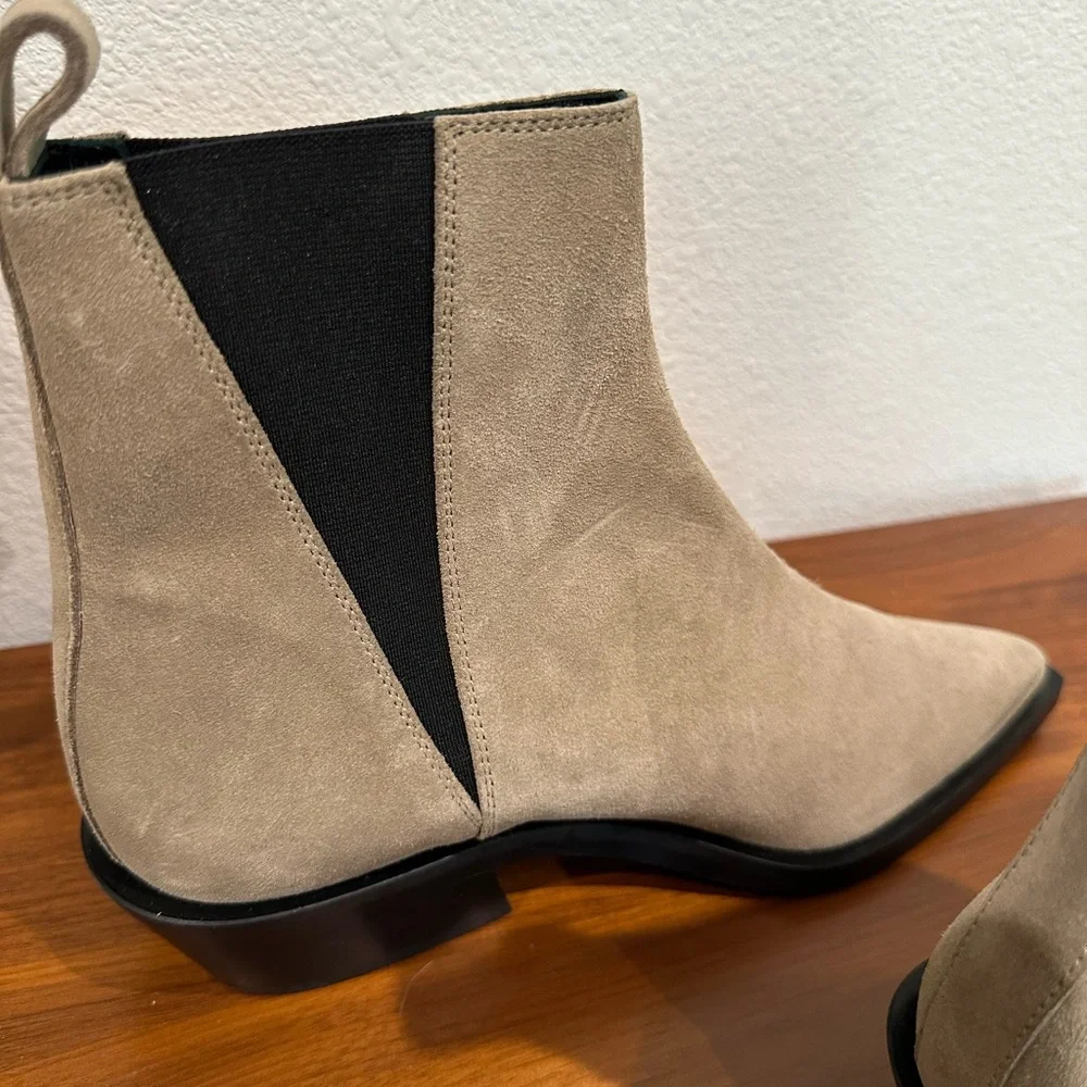 Anine Bing Taupe Suede Bekah Booties - Picture 9 of 10